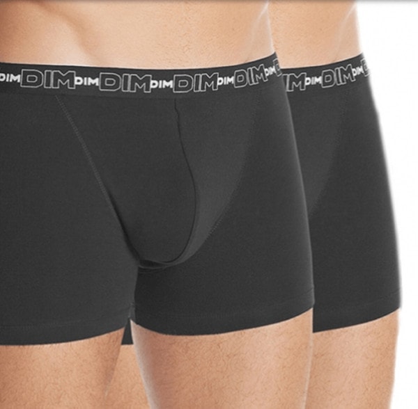 DIM ΑΝΔΡΙΚΟ BOXER COTON STRETCH ΜΑΥΡΟ - ΣΕΤ 2 ΤΕΜΑΧΙΩΝ - D6596
