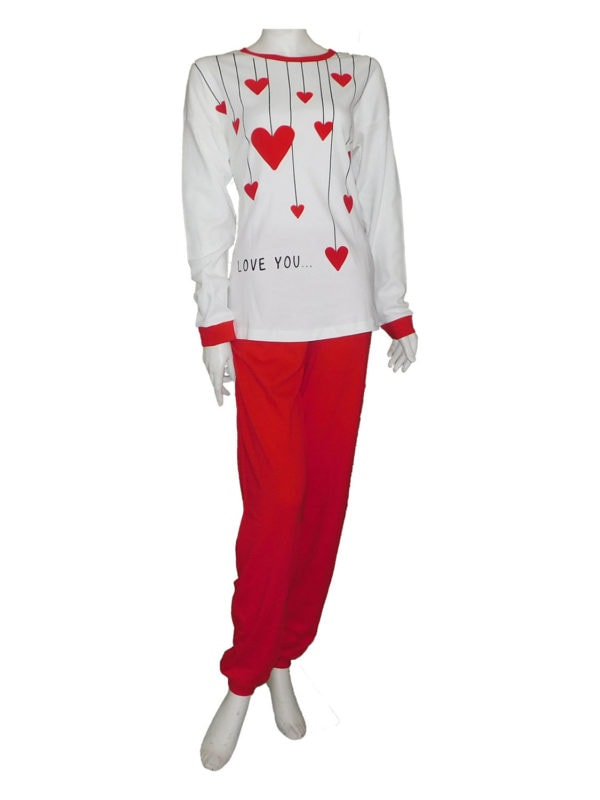 pytzama ALKMIN 120-1129 white-red