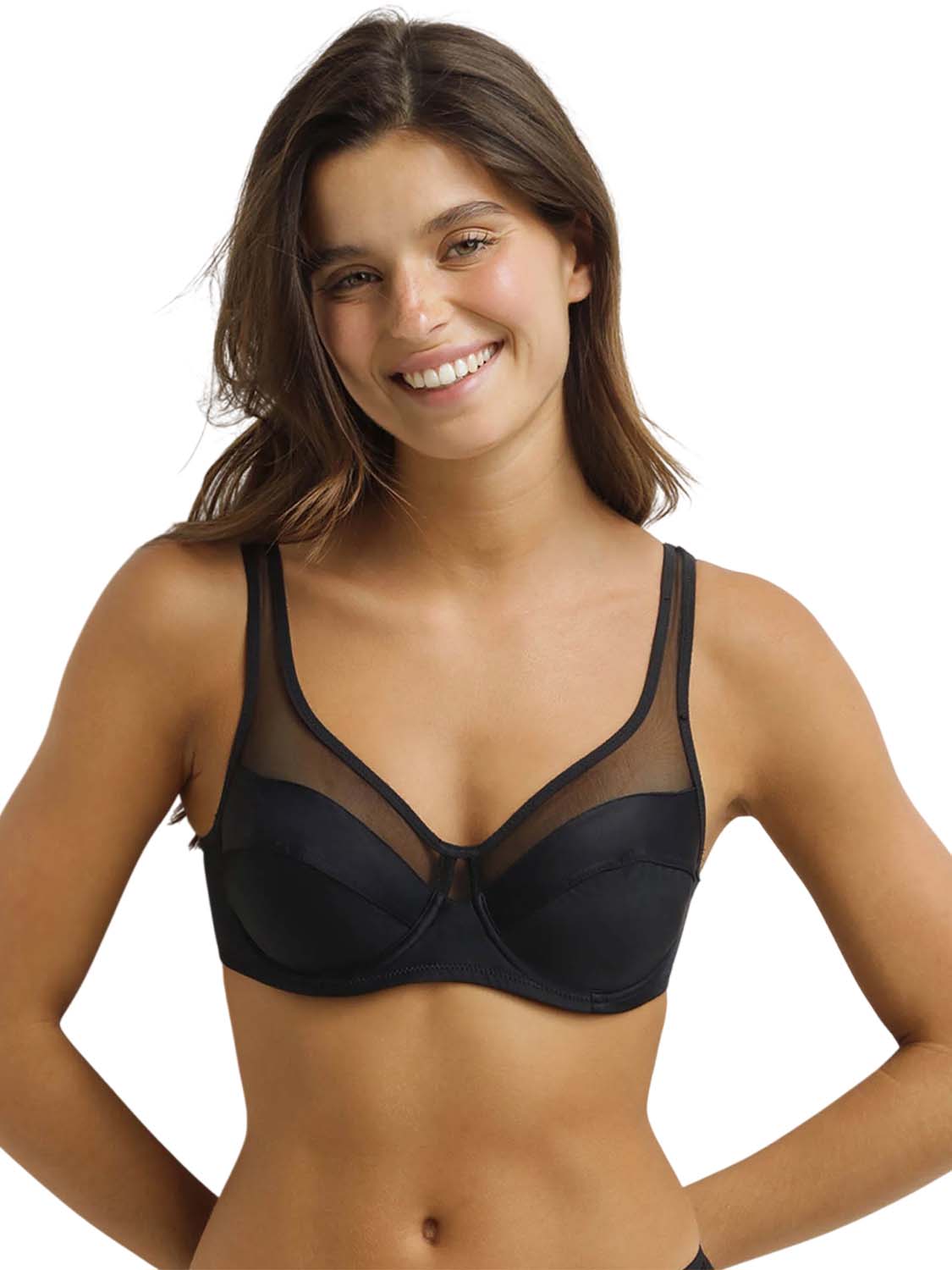 DIM GENERUS UNDERWIRE PUSH-UP BRA D39831B-0HZ black 2607 1 bra DIM GENERUS UNDERWIRE PUSH-UP BRA D39831B-0HZ mavro 2607 1