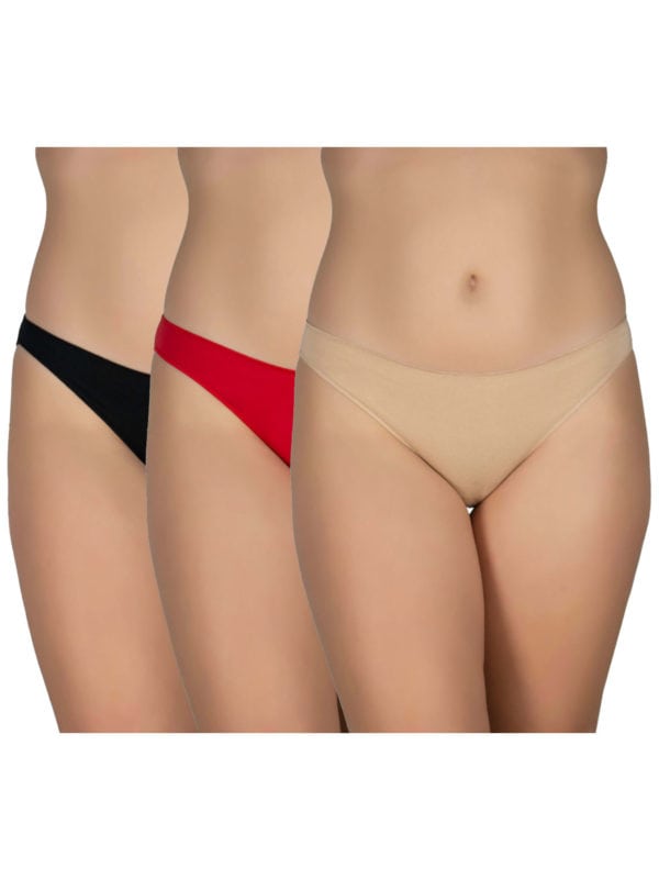 SLIP AA 382-3 BIKINI black-red-beige
