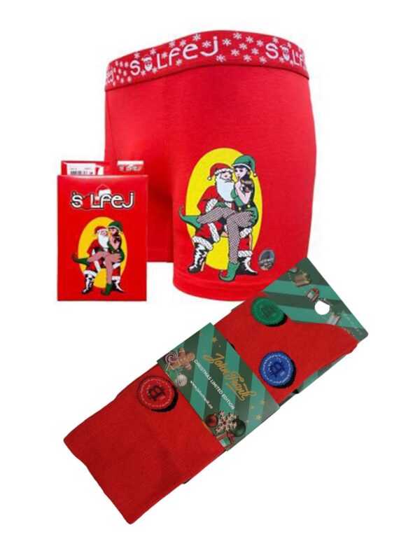 set SOLFEJ SUGAR SANTA 1001Y.B with socks 2511 red 1