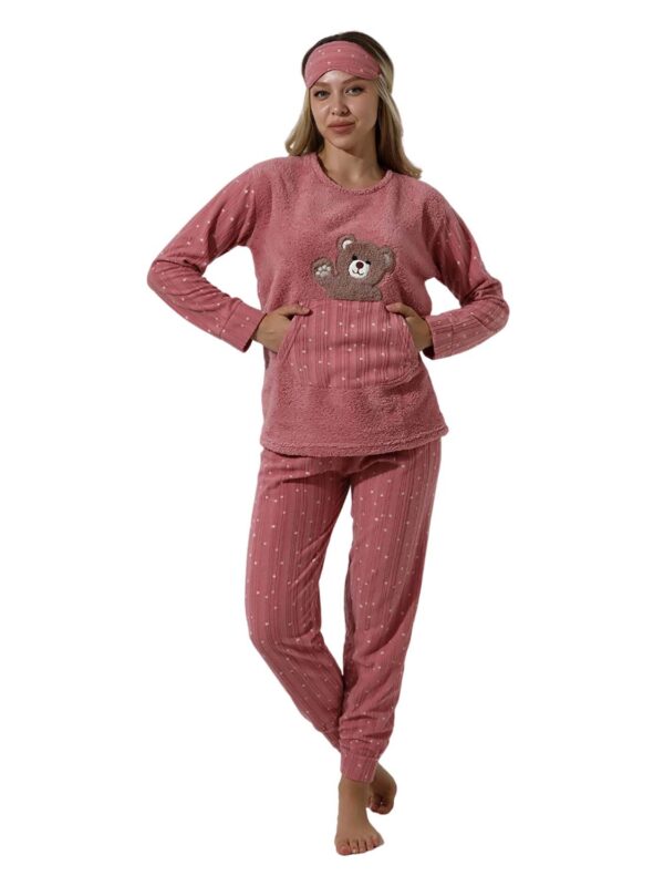 ΓΥΝΑΙΚΕΙΑ FLEECE ΠΥΤΖΑΜΑ FAWN 5014 - ΠΟΥΔΡΑ