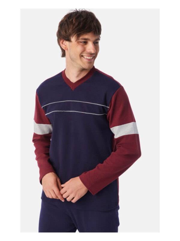 pytzama MIN-71125-431-923-marine-bordeaux 2