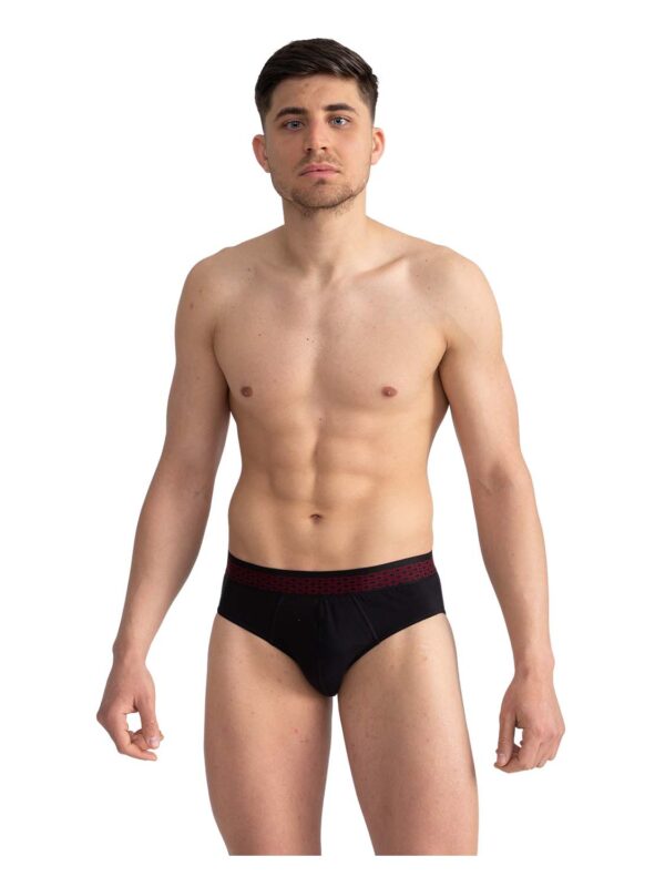 SLIP NC 611 black-bordeaux rhombus 2408 1