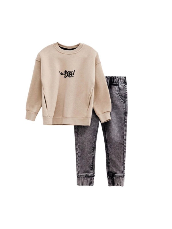 set FNK 224-317125-1 dark sand-black jeans 2409 1