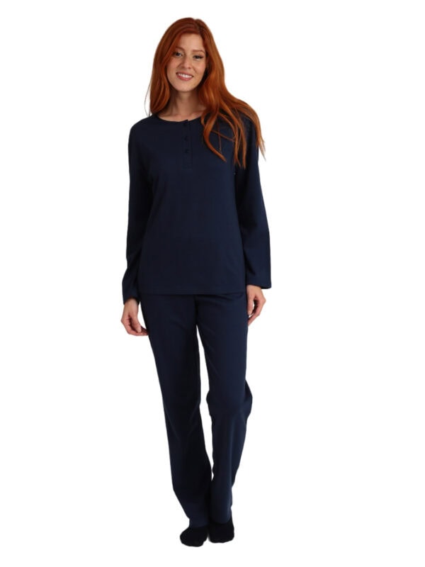 ΓΥΝΑΙΚΕΙΑ ΜΑΚΡΥΜΑΝΙΚΗ ΦΟΥΤΕΡ ΠΥΤΖΑΜΑ W24 LYDIA CREATIONS 24533 - ΜΠΛΕ