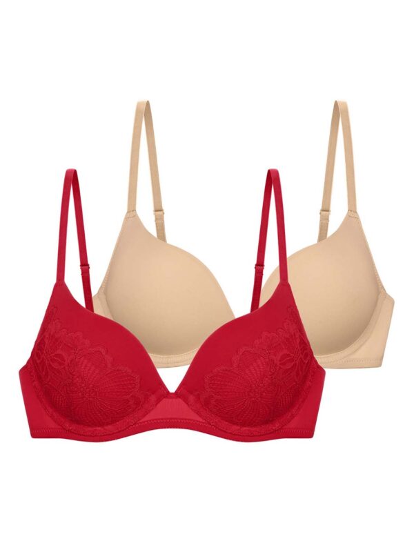soutien DRN FLORIE-2PP PLUNGE FXPG0007LA088-2X0404 red-beige 2411 1