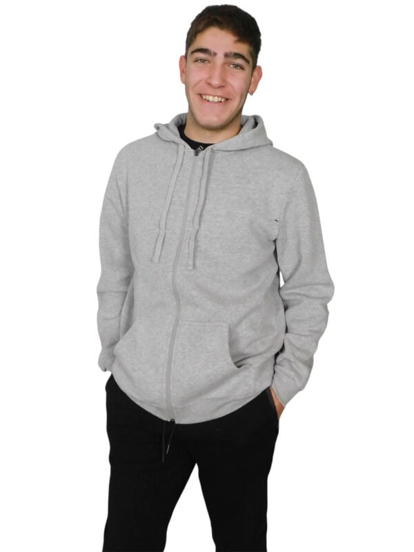 zaketa TAR JACKET HOODIE FLEECE M25-74040 25 light grey melange 2412 2