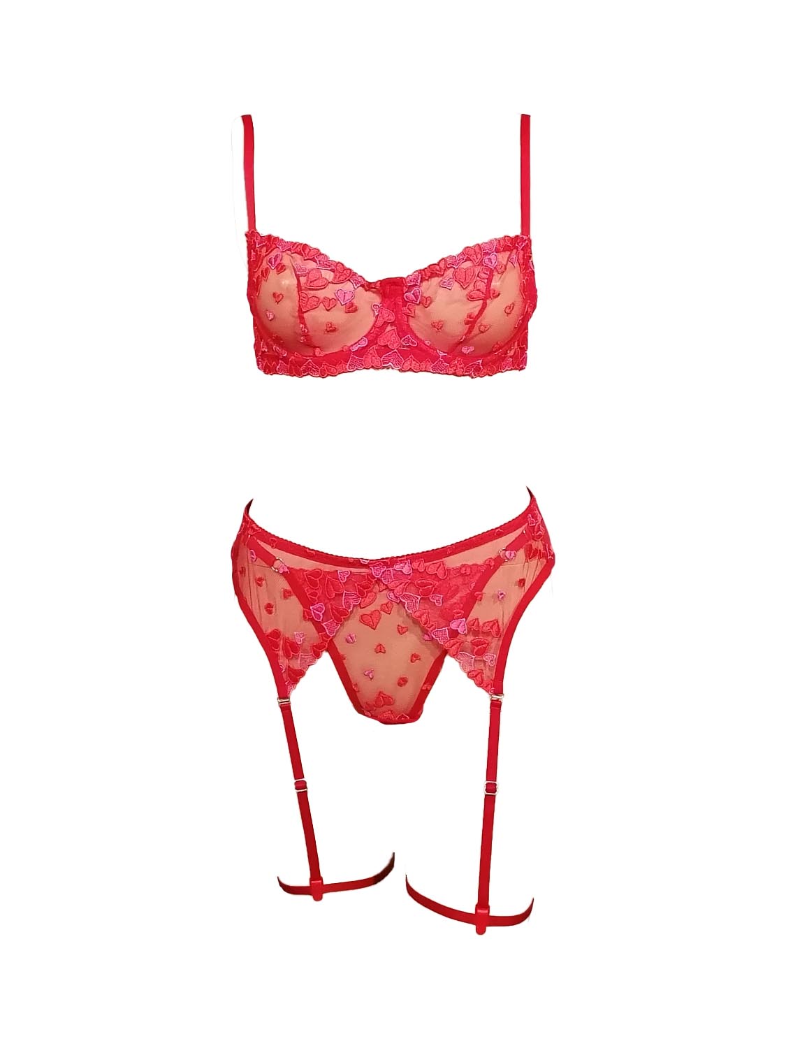 ARO HEARTS DESIRE G-281 red 2502 1 set ARO HEARTS DESIRE G-281 kokkino 2502 1