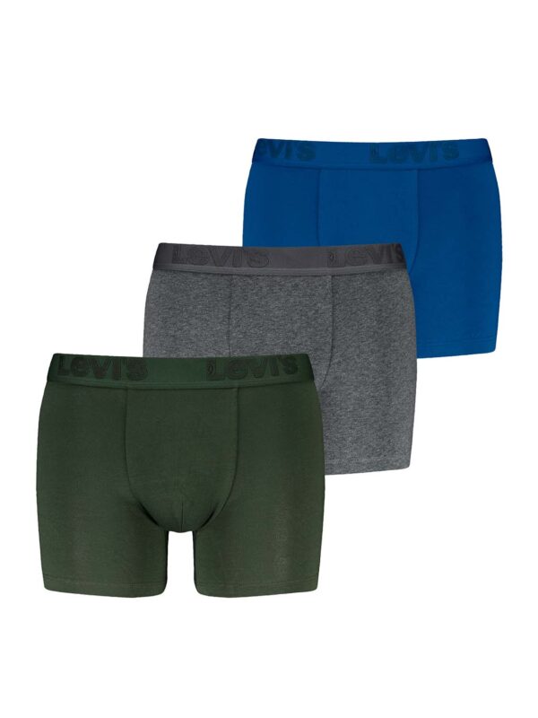boxer LEV PREMIUM BOXER BRIEF 3P 905045001-027 green-grey-blue 2502 1