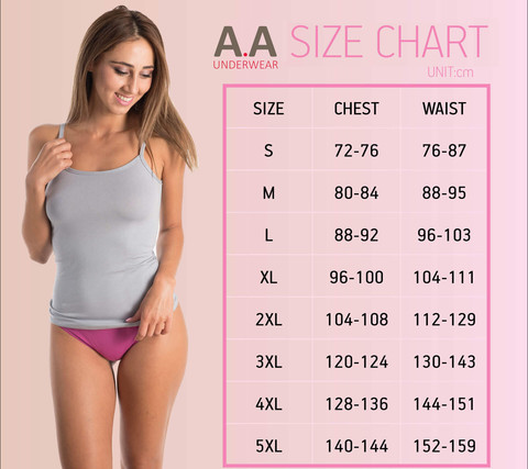 AA W top Size Chart 2412