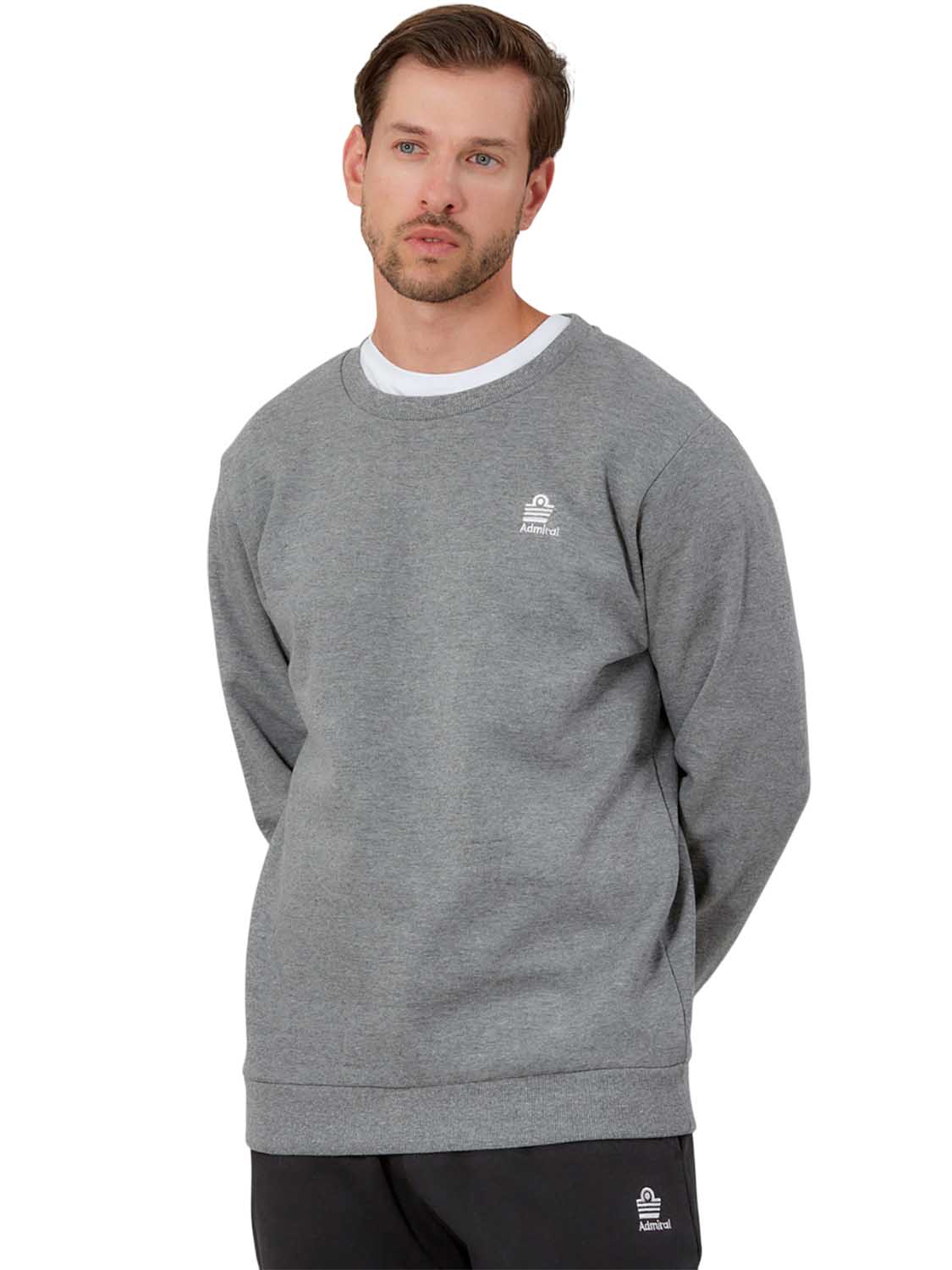 ADM LOGO SWEATER 1921550006-52 dark grey melange 2511 1 ADM LOGO SWEATER 1921550006-52 dark grey melange 2511 1