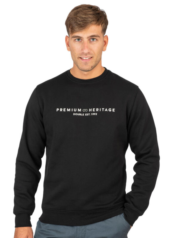mplouza DBL CREWNECK 252MTOP-1086 80 pure black 2511 1