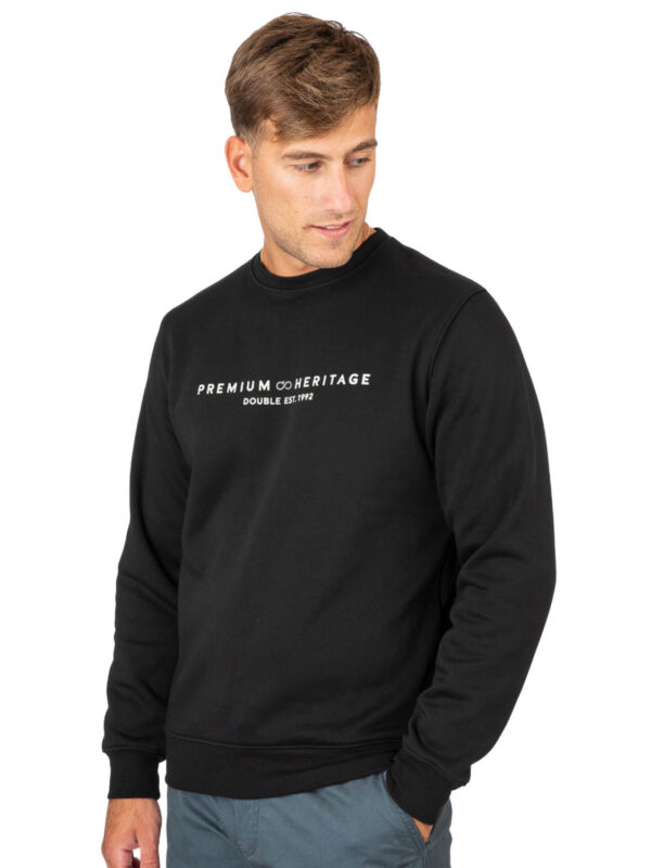 mplouza DBL CREWNECK 252MTOP-1086 80 pure black 2511 2