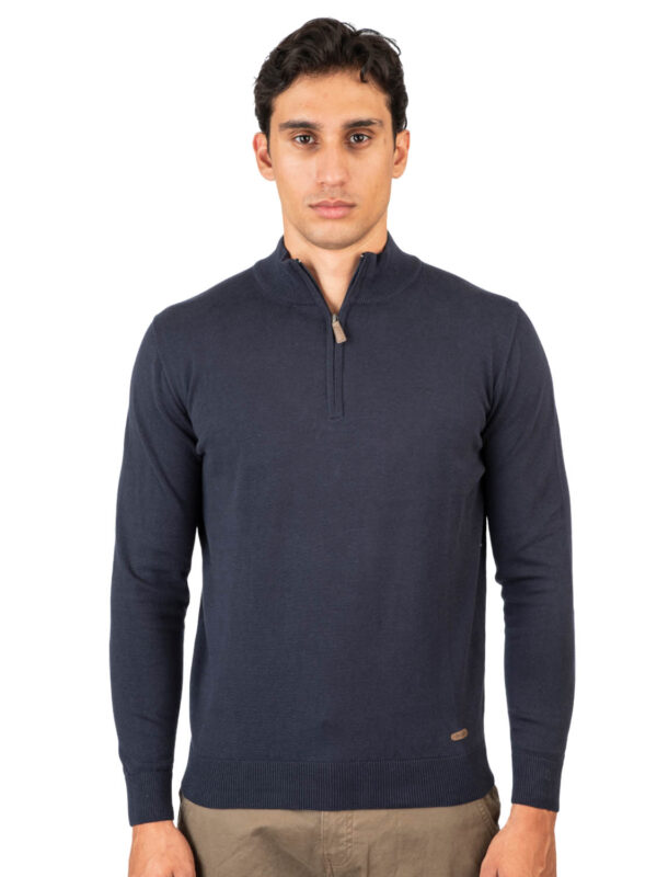 mplouza DBL KNIT HALF ZIP 252KNIT-8020 152 navy 2511 1