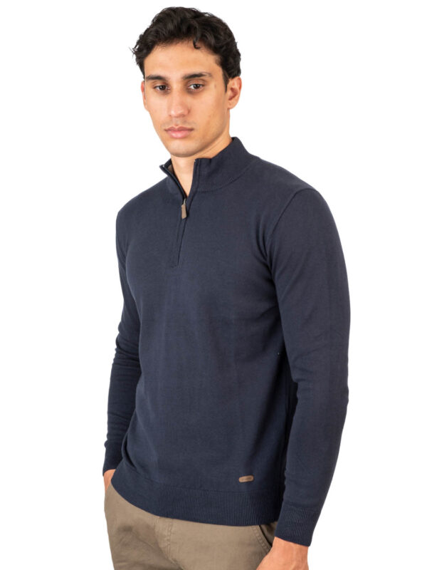 mplouza DBL KNIT HALF ZIP 252KNIT-8020 152 navy 2511 2