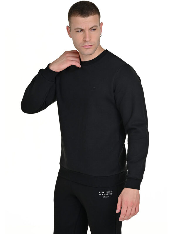 mplouza TAR CREWNECK FLEECE Μ26-74000-10 mavro 2511 2
