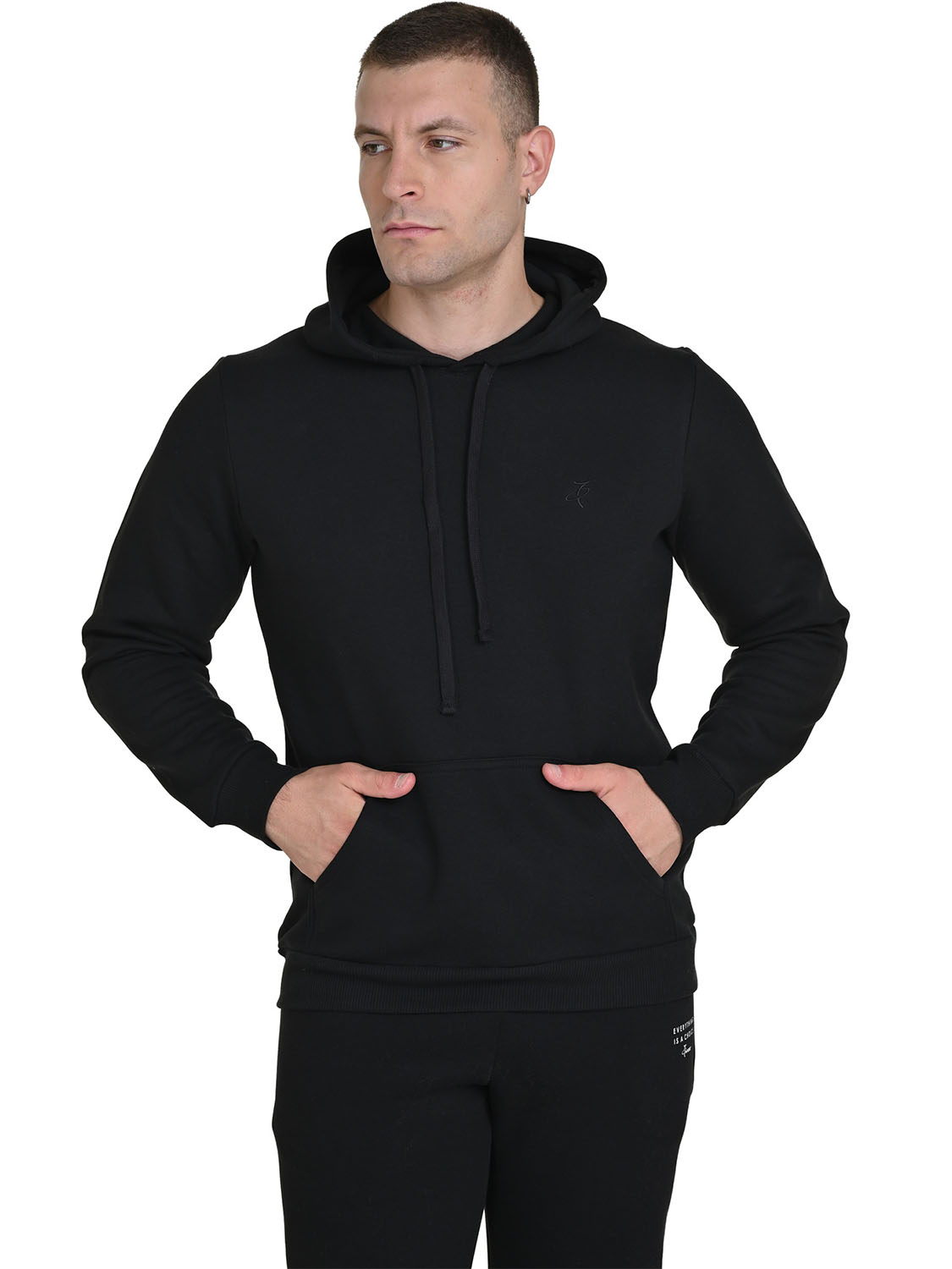 TAR HOODIE FLEECE Μ26-74025-10 black 2511 1 mplouza TAR HOODIE FLEECE Μ26-74025-10 mavro 2511 1