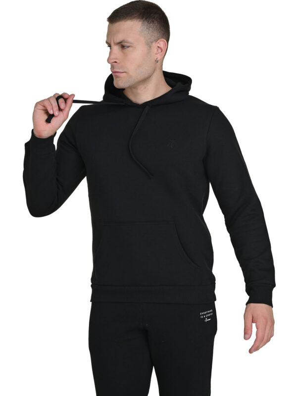 mplouza TAR HOODIE FLEECE Μ26-74025-10 mavro 2511 2