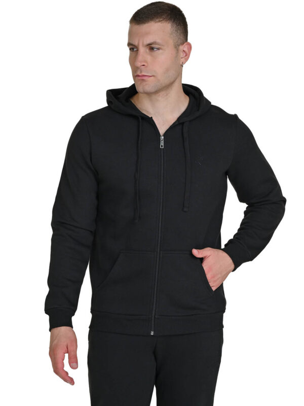 zaketa TAR JACKET HOODIE FRENCH TERRY M26-74042-10 mavro 2511 1