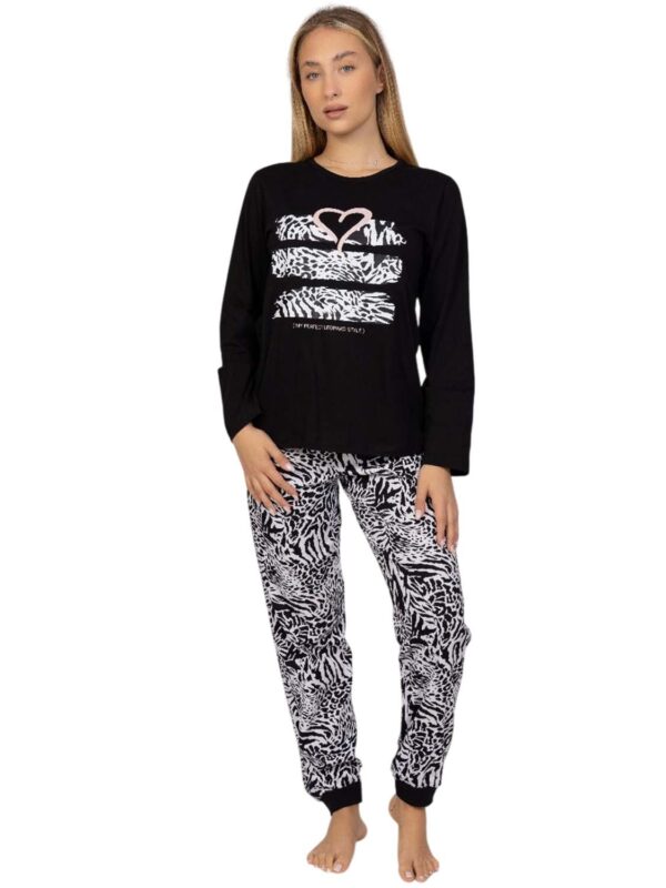 CHR ANIMAL PRINT HEART CHR24547 black 2602 1