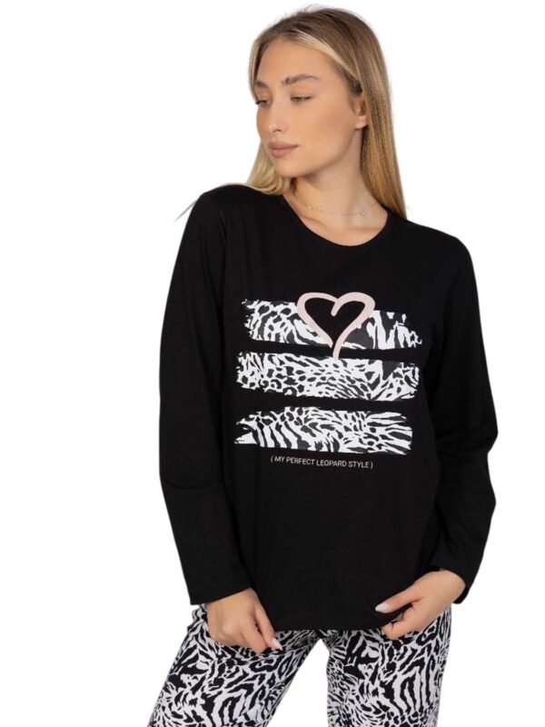 CHR ANIMAL PRINT HEART CHR24547 black 2602 2