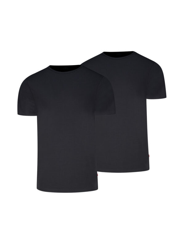 LEV CREW NECK T-SHIRT 701238009-002 jet black 2602 1