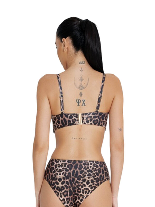 BLP CAT CALL STRAPLESS UNDERWIRE BIKINI TOP 26066082D 18 brown animal 2604 2