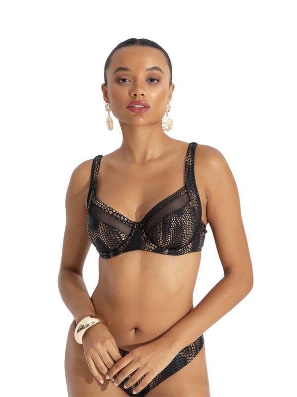BLP CROCO EFFECT UNDERWIRED BIKINI TOP 26066078D 18 brown animal 2604 1