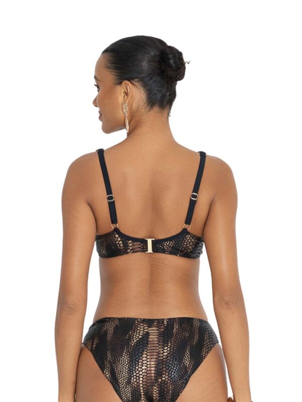 BLP CROCO EFFECT UNDERWIRED BIKINI TOP 26066078D 18 brown animal 2604 2