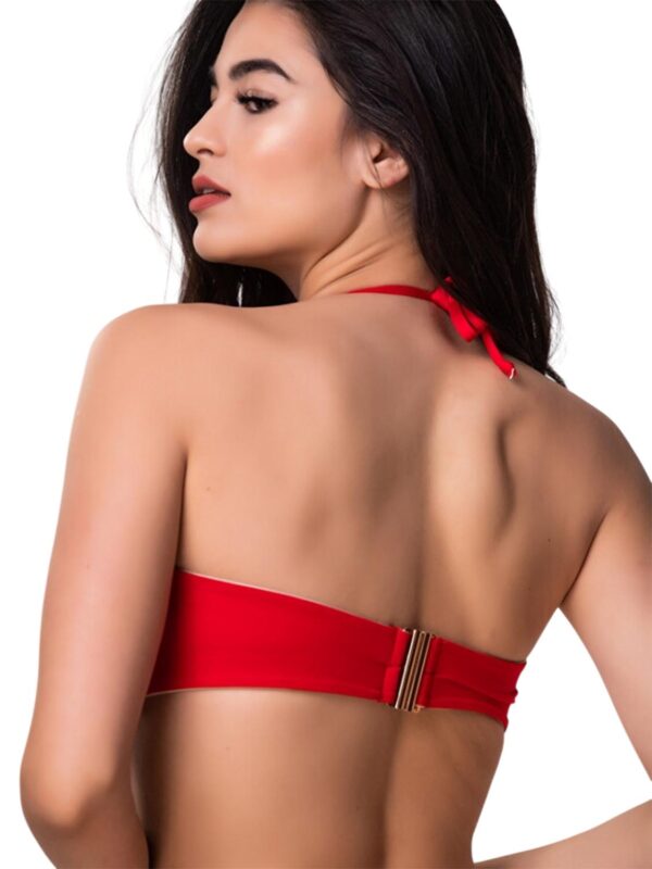 BLP SOLIDS STRAPLESS UNDERWIRED BIKINI TOP 26066093D 07 red 2604 2