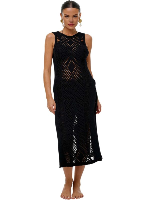 forema BLP MAGIC COTTON LONG KNITTED DRESS 26084031 02 mavro 2605 1