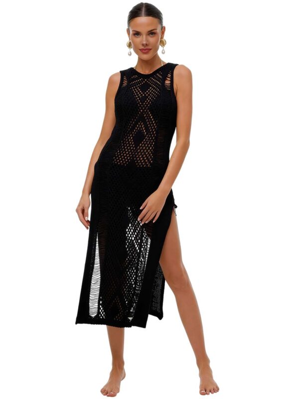 forema BLP MAGIC COTTON LONG KNITTED DRESS 26084031 02 mavro 2605 2