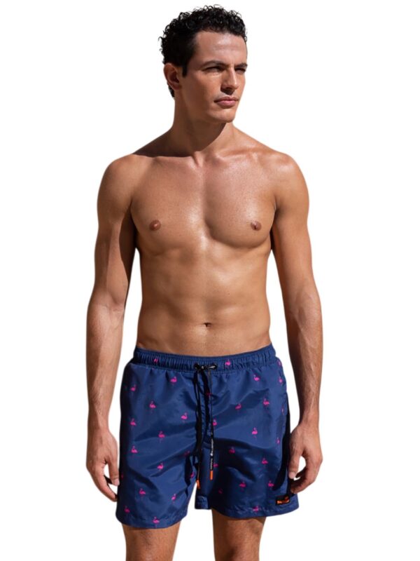 BLP FLAMINGO DOTS SWIMWEAR BERMUDA 26018025-04 dark blue 2606 2