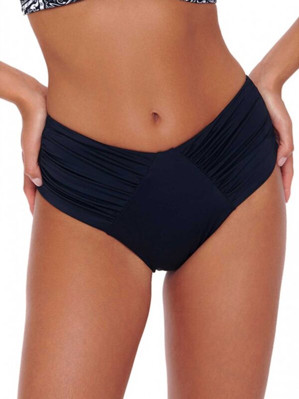 magio BLP SOLIDS HIGH WAISTED BIKINI SLIP 26065095 02 mavro 2606 1