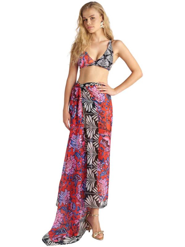 B4U BIRDS OF PARADISE PRINTED PAREO 26383591-07 red 2607 1