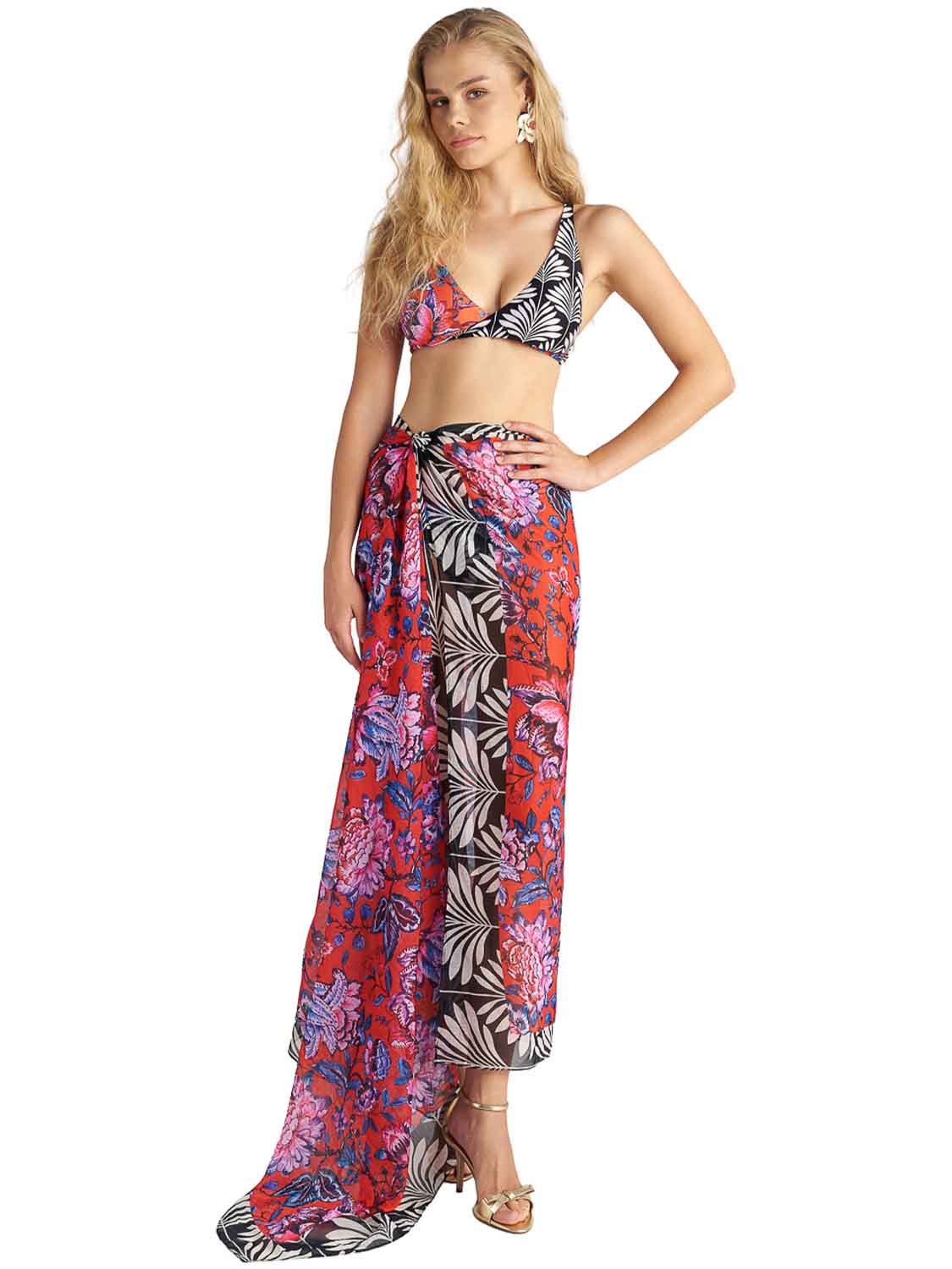 B4U BIRDS OF PARADISE PRINTED PAREO 26383591-07 red 2607 1 B4U BIRDS OF PARADISE PRINTED PAREO 26383591-07 red 2607 1