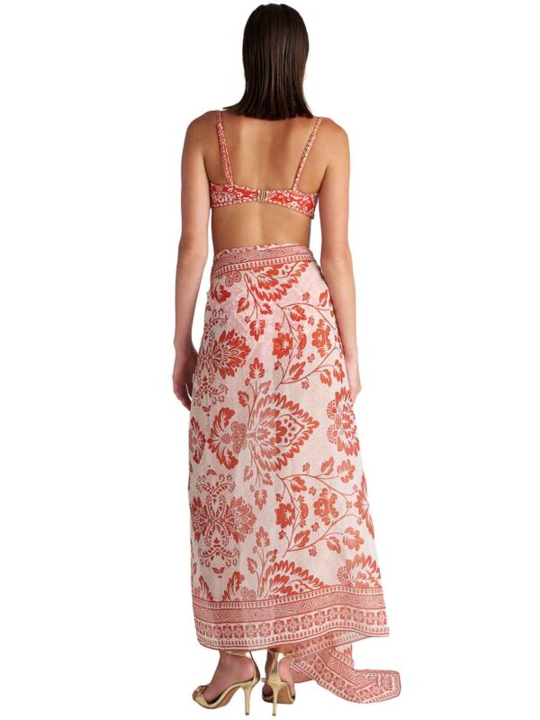 B4U CORAL DAMASK PRINTED PAREO 26383420-20 coral 2607 2