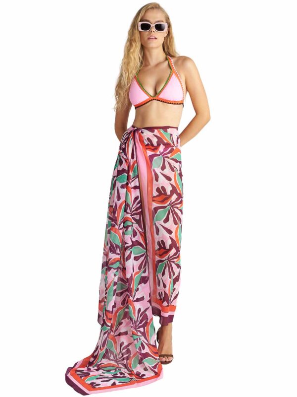 B4U CORAL STITCH PRINTED PAREO 26383370-20 coral 2607 1