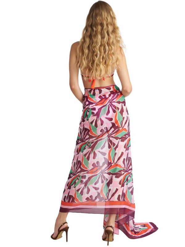 B4U CORAL STITCH PRINTED PAREO 26383370-20 coral 2607 2