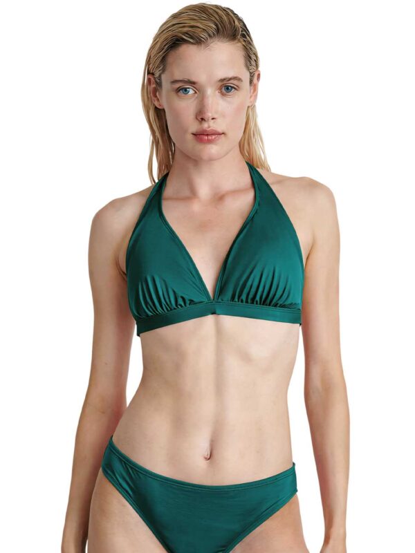 B4U SOLIDS HALTER TRIANGLE BIKINI TOP 26366082D-26 green 2607 1