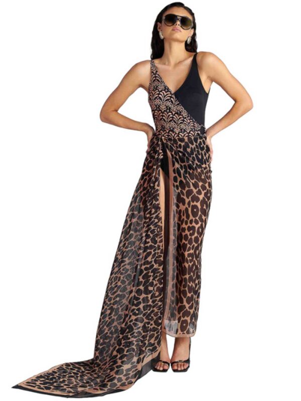 B4U TOFFEE LEO PRINTED PAREO 26383572-02 black 2607 1