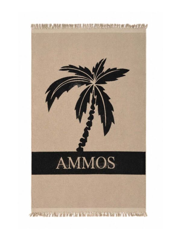BLP PASSPARTOUT AMMOS PRINTED BEACH TOWEL 26086080-02 black 2607 1
